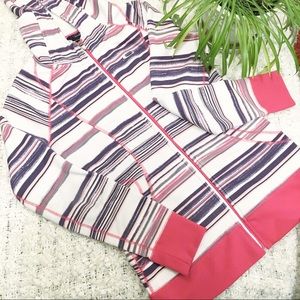 Oakley Hooded Full Zip Fleece Jacket Pink White